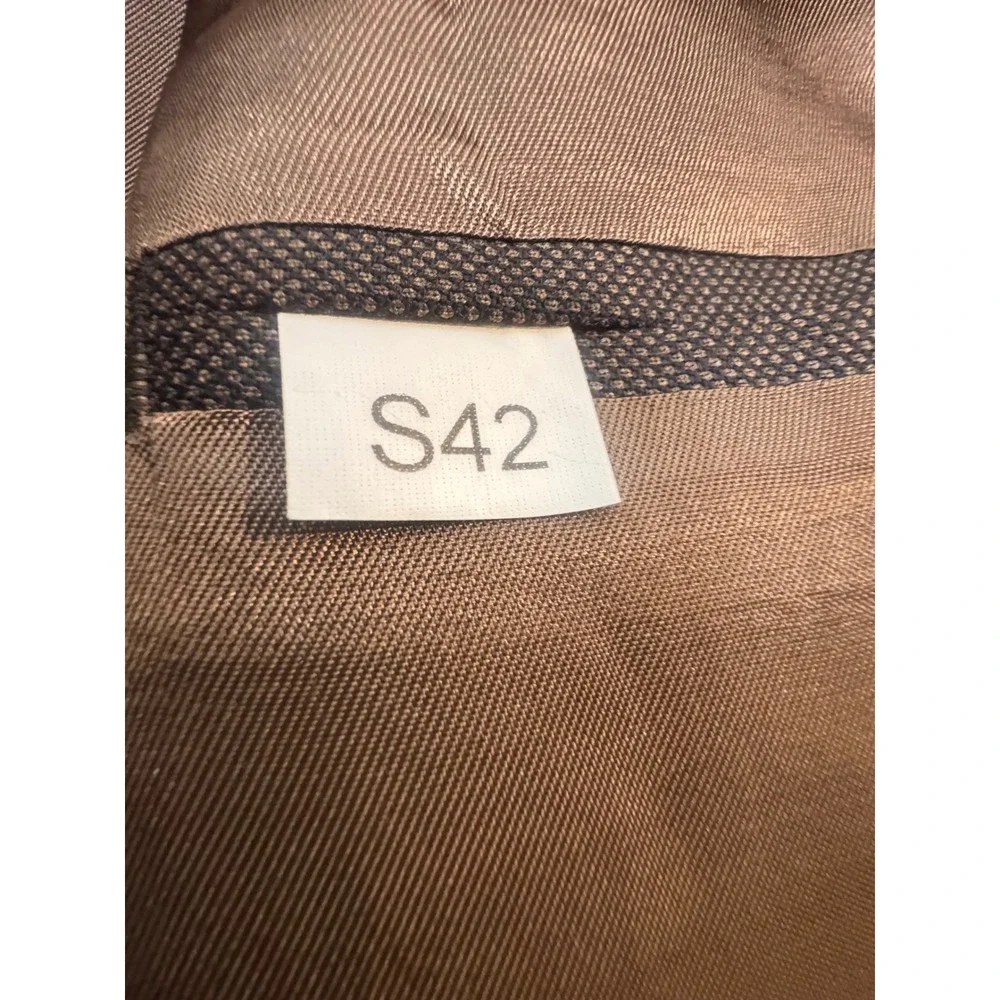 John Weitz Signature Collection Brown Wool Blazer S42 VTG Dark Academia Preppy